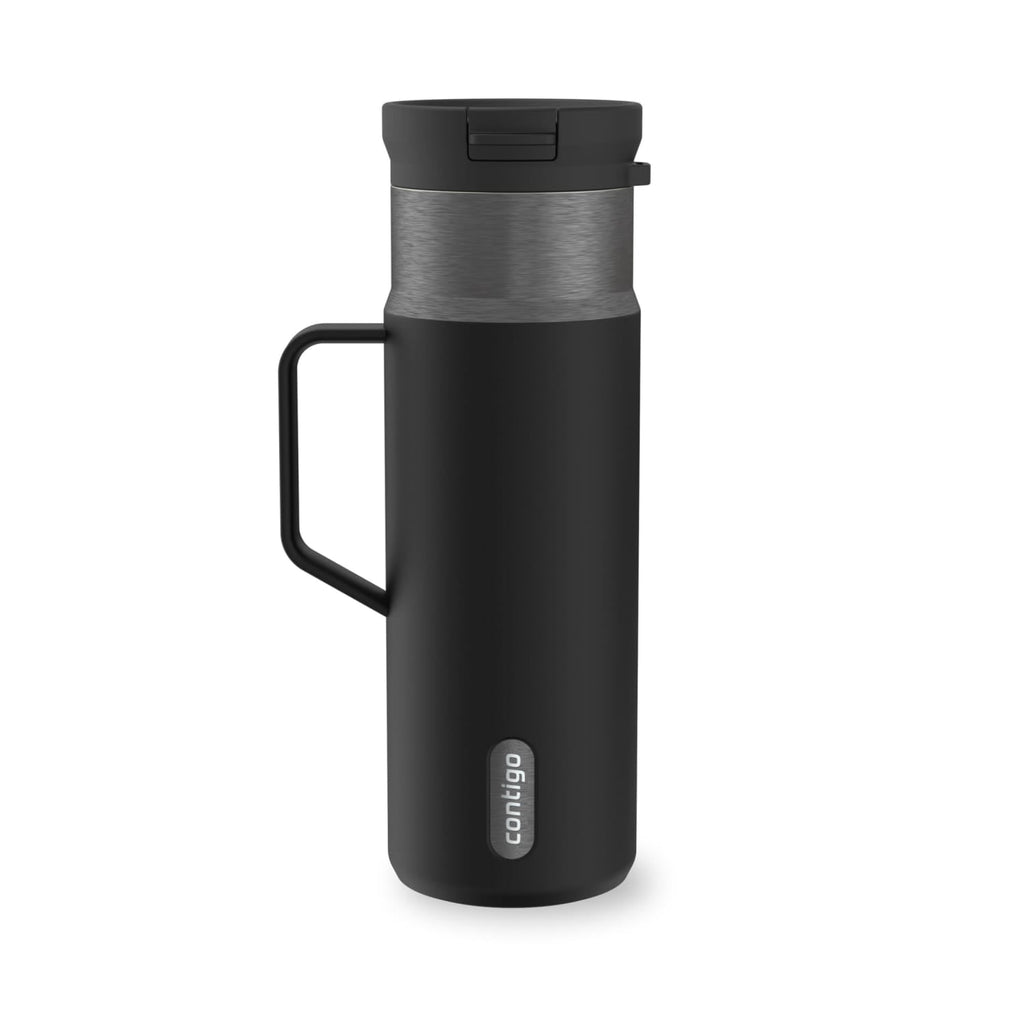 Contigo SnapSeal Leakproof Stainless Steel Reusable Water Bottle Tumbler with Side Handle, Dark Blue/Bronze, 20 oz C033R