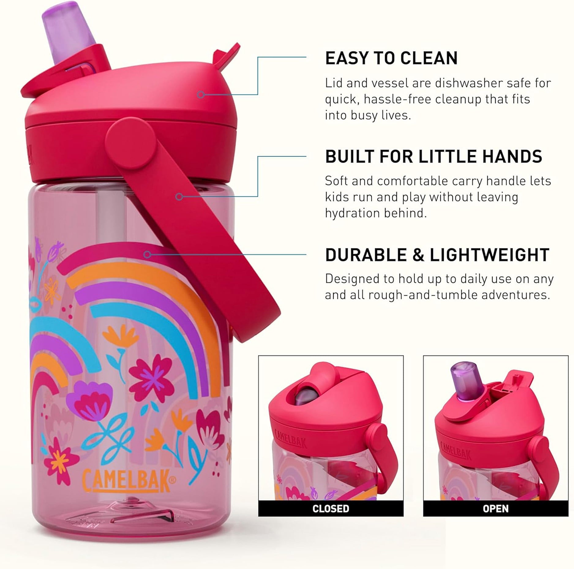 Camelbak Thrive™ Flip Straw Kids 14oz Bottle, Friendly Forest C272U