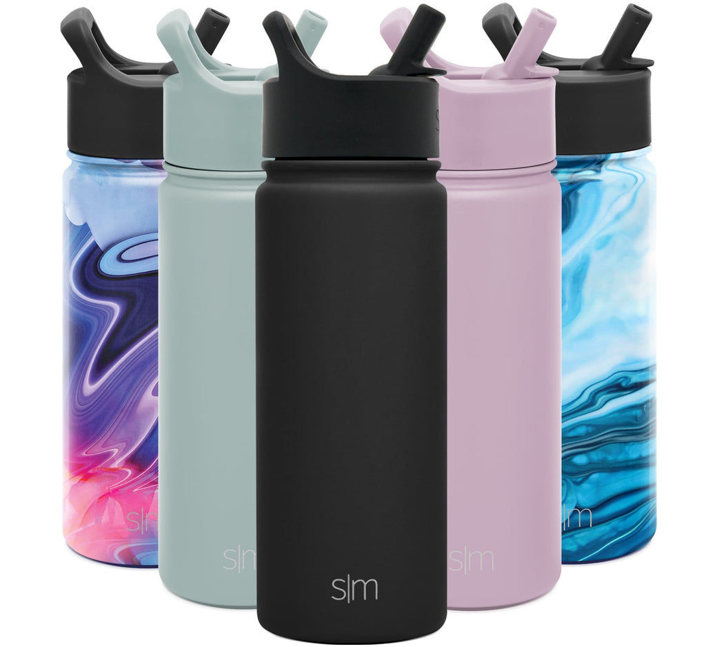 Simple Modern Summit Water Bottle Straw Lid Vacuum Insulated Stainless Steel Bottle | 18 fl oz C427Q