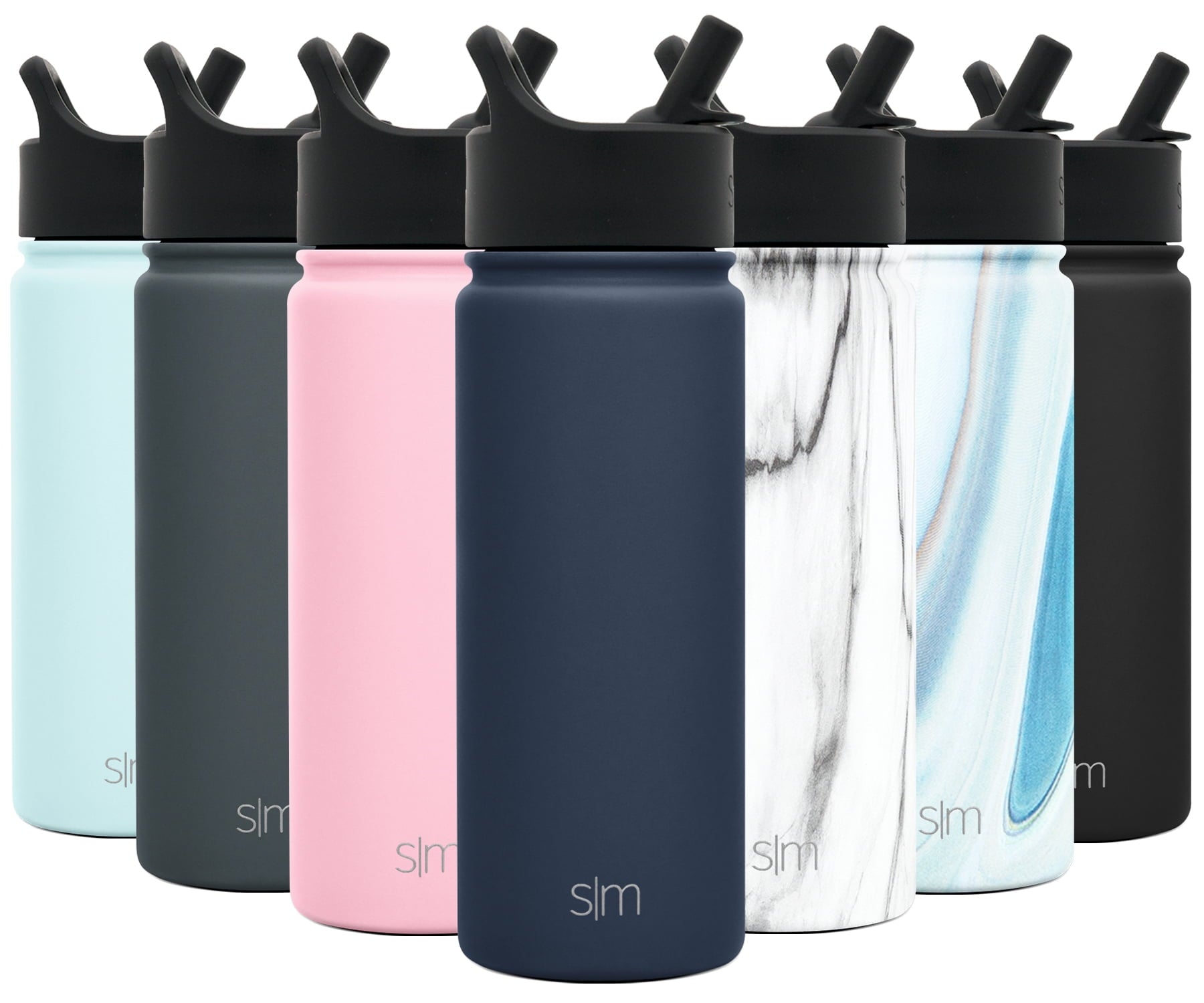 Simple Modern Summit Water Bottle Straw Lid Vacuum Insulated Stainless Steel Bottle | 18 fl oz C427Q