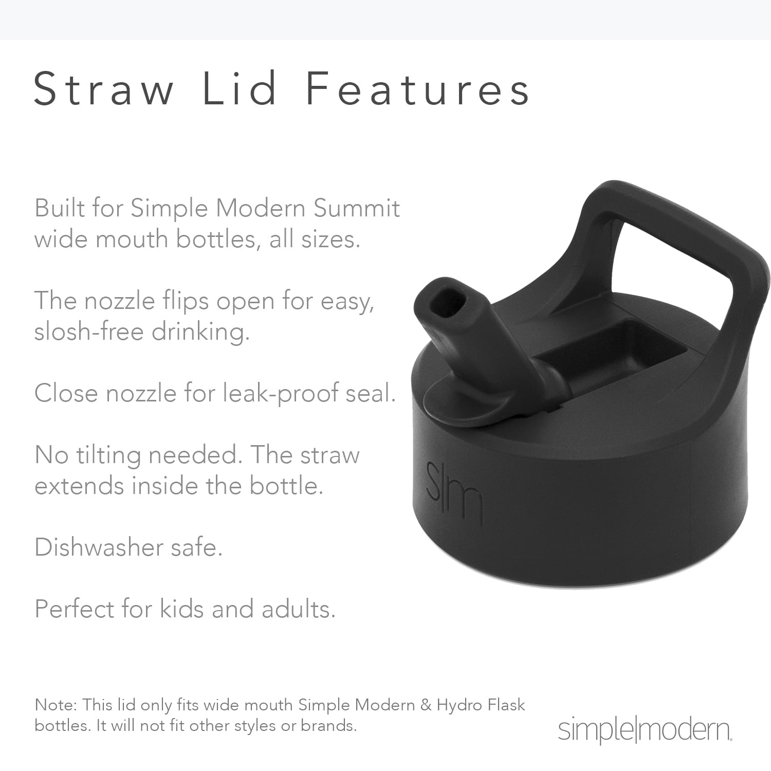 Simple Modern Summit Water Bottle Straw Lid Vacuum Insulated Stainless Steel Bottle | 18 fl oz C427Q