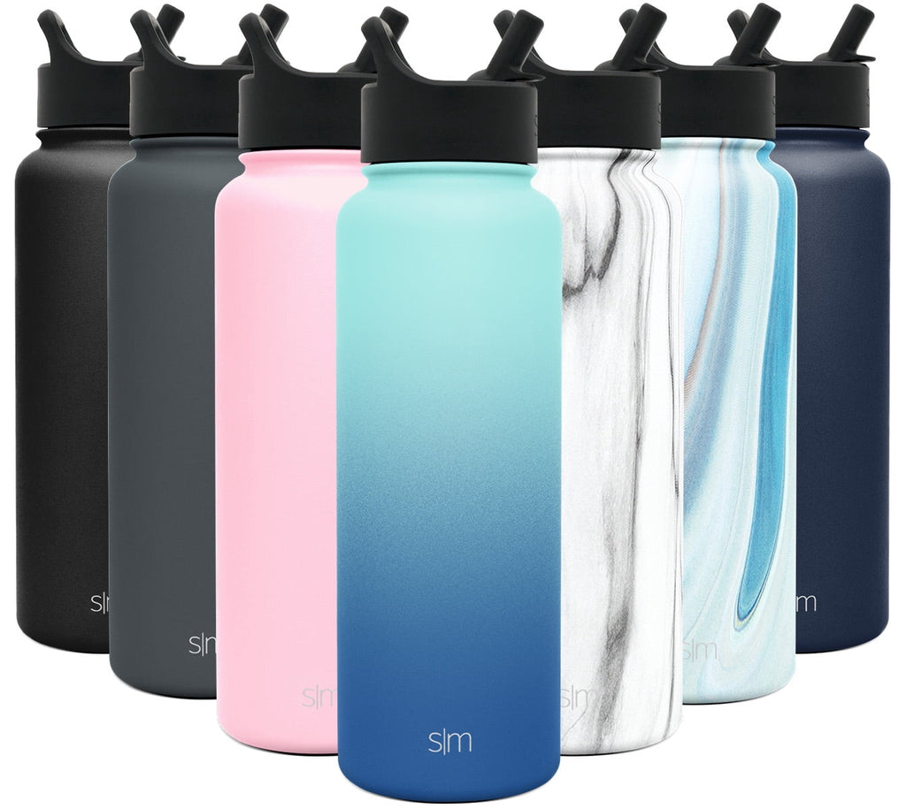Simple Modern Summit Water Bottle Straw Lid Vacuum Insulated Stainless Steel Bottle | 18 fl oz C427Q