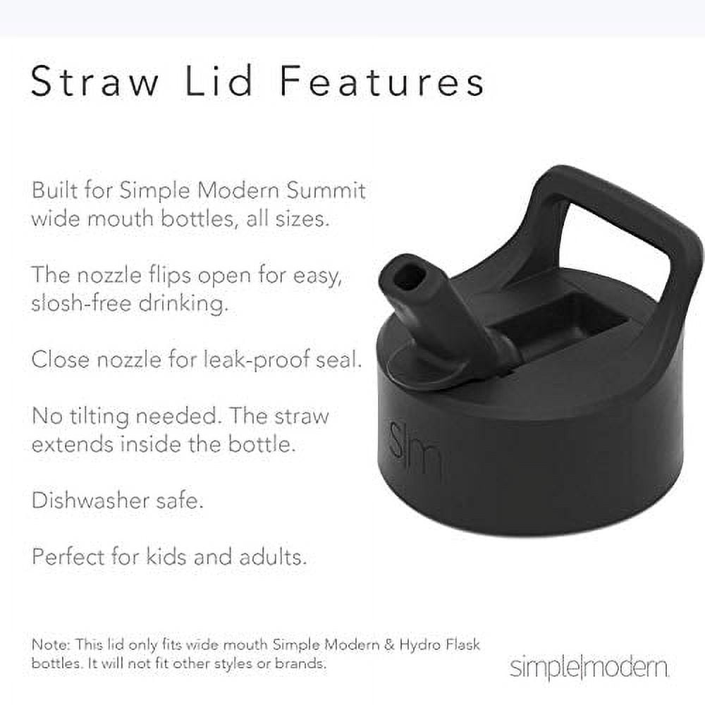 Simple Modern Summit Water Bottle Straw Lid Vacuum Insulated Stainless Steel Bottle | 18 fl oz C427Q