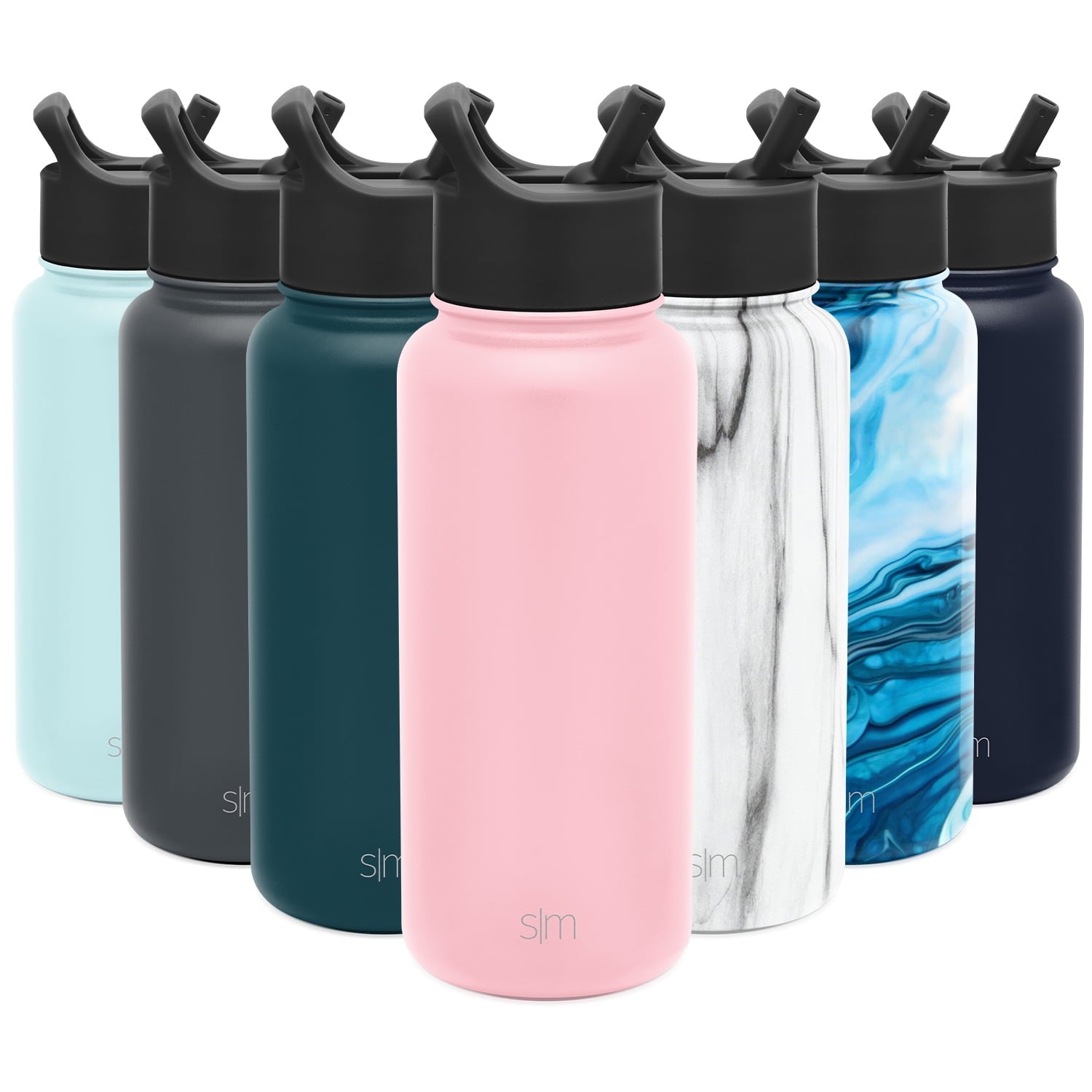 Simple Modern Summit Water Bottle Straw Lid Vacuum Insulated Stainless Steel Bottle | 18 fl oz C427Q