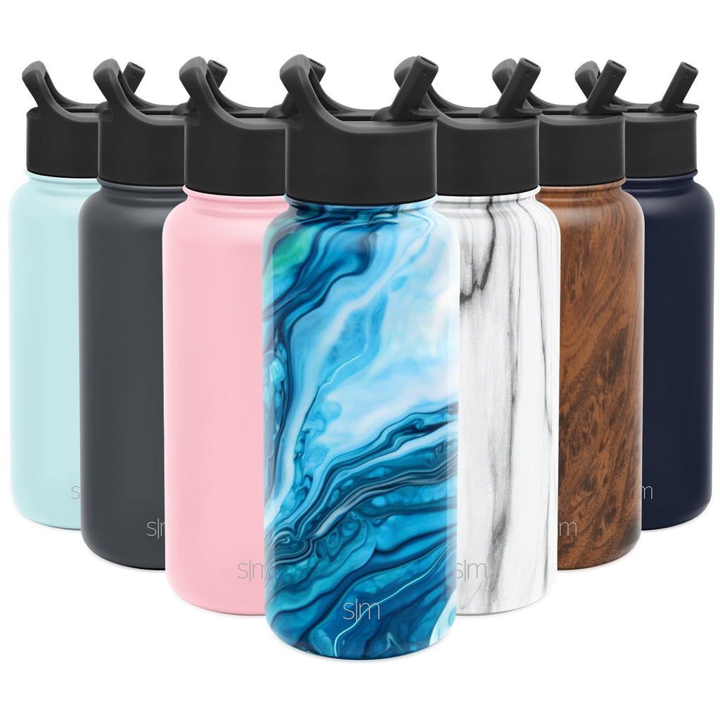Simple Modern Summit Water Bottle Straw Lid Vacuum Insulated Stainless Steel Bottle | 18 fl oz C427Q
