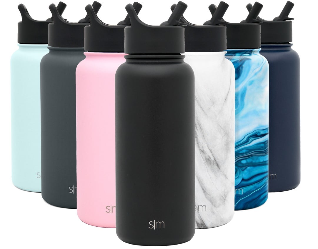 Simple Modern Summit Water Bottle Straw Lid Vacuum Insulated Stainless Steel Bottle | 18 fl oz C427Q