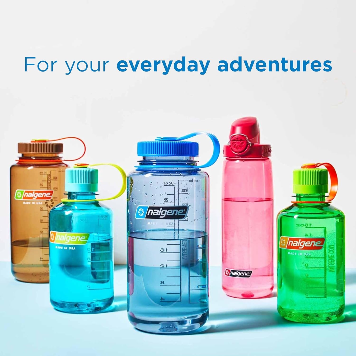 Nalgene Sustain Tritan BPA-Free Water Bottle Made with Material Derived from 50% Plastic Waste, 32 OZ, Narrow Mouth, Pear C153D