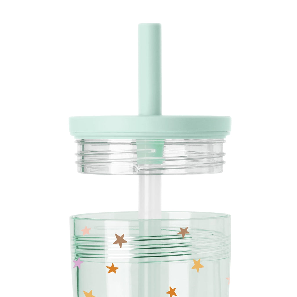 Simple Modern 12 fl oz Tritan Plastic Junior Tumbler with Silicone Straw Lid for Toddlers | Stars C399Q