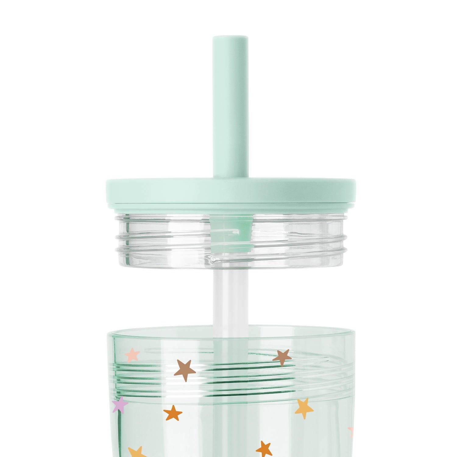 Simple Modern 12 fl oz Tritan Plastic Junior Tumbler with Silicone Straw Lid for Toddlers | Stars C399Q