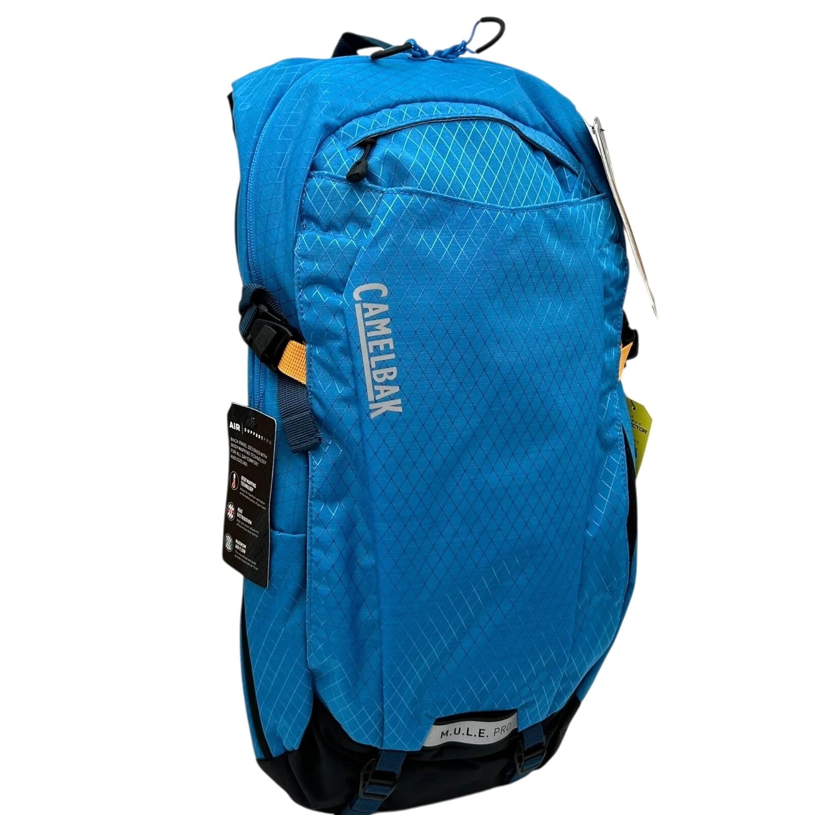 CAMELBAK M.U.L.E Pro 14L Bike Hydration Backpack 100 oz, Ibiza Blue/Orange C251K