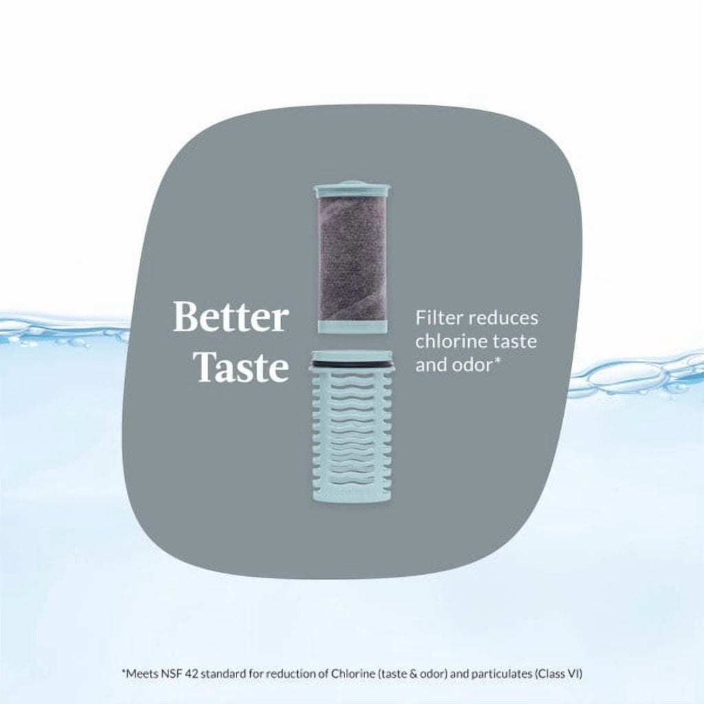 Contigo Clybourn Chill Stainless Steel FreeFlow Filter Water Bottle with AUTOSEAL, 24oz Salt C107W