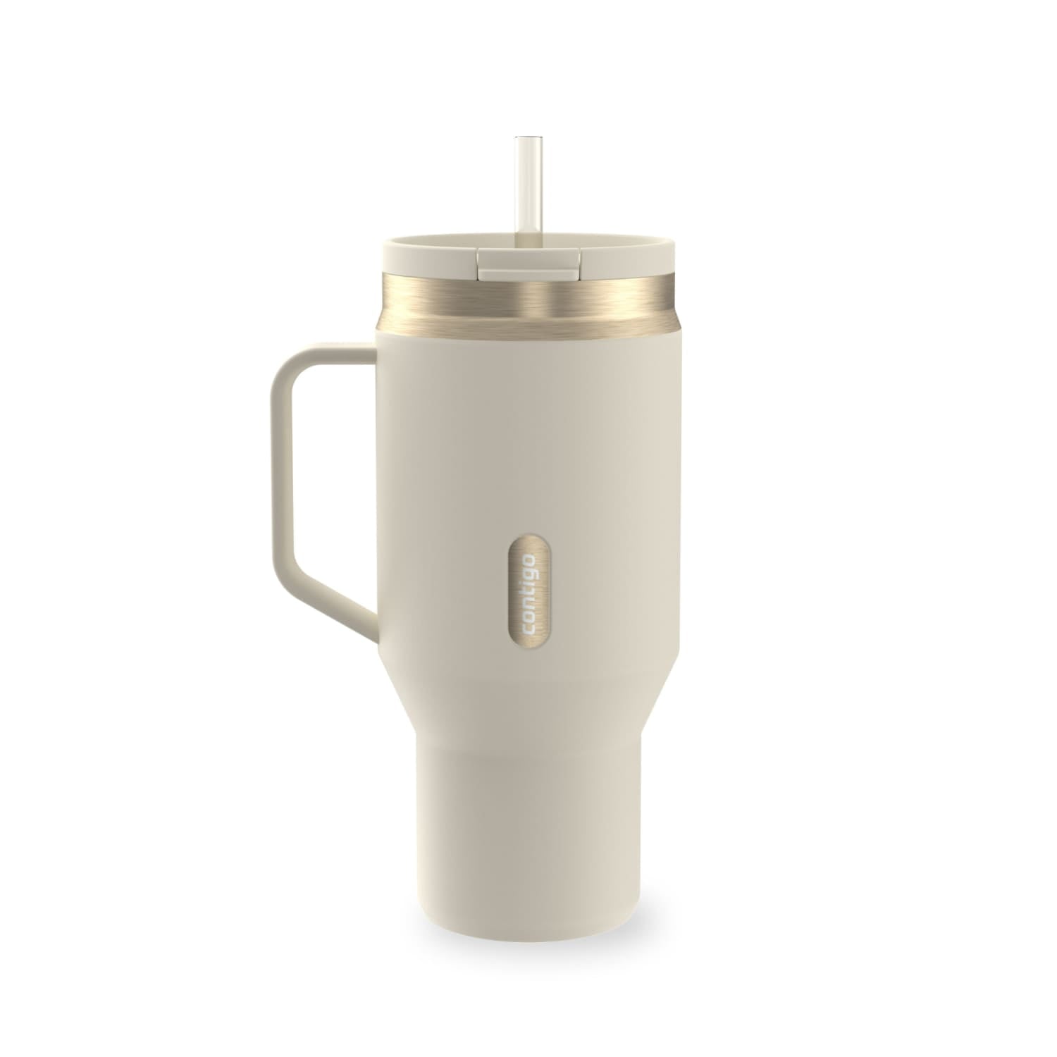 Contigo SnapSeal Leakproof Stainless Steel Reusable Water Bottle Tumbler with Side Handle, Black/Bronze, 30 oz C015E