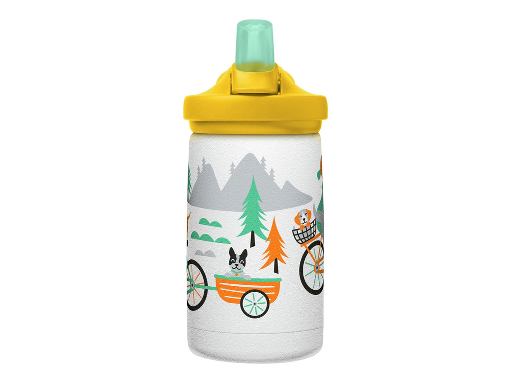 CamelBak Eddy+ Kids - Water bottle - Size 4.25 in x 2.91 in - Height 6.5 in - 12 fl.oz - biking dogs C327E