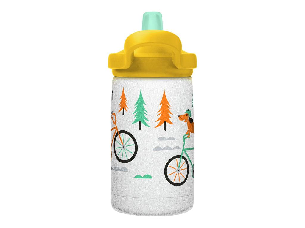 CamelBak Eddy+ Kids - Water bottle - Size 4.25 in x 2.91 in - Height 6.5 in - 12 fl.oz - biking dogs C327E