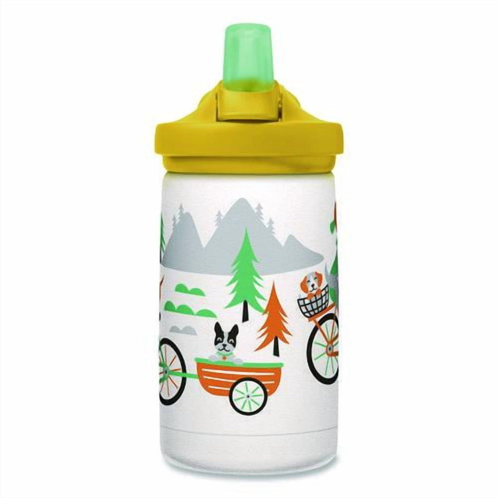 CamelBak Eddy+ Kids - Water bottle - Size 4.25 in x 2.91 in - Height 6.5 in - 12 fl.oz - biking dogs C327E