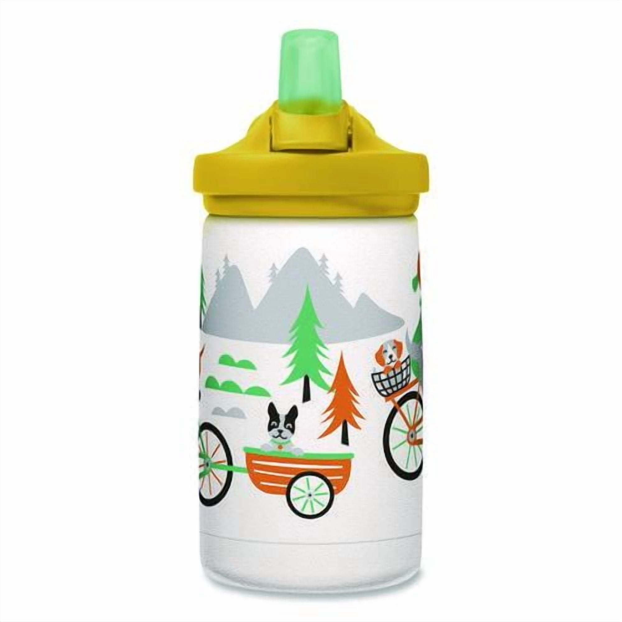 CamelBak Eddy+ Kids - Water bottle - Size 4.25 in x 2.91 in - Height 6.5 in - 12 fl.oz - biking dogs C327E