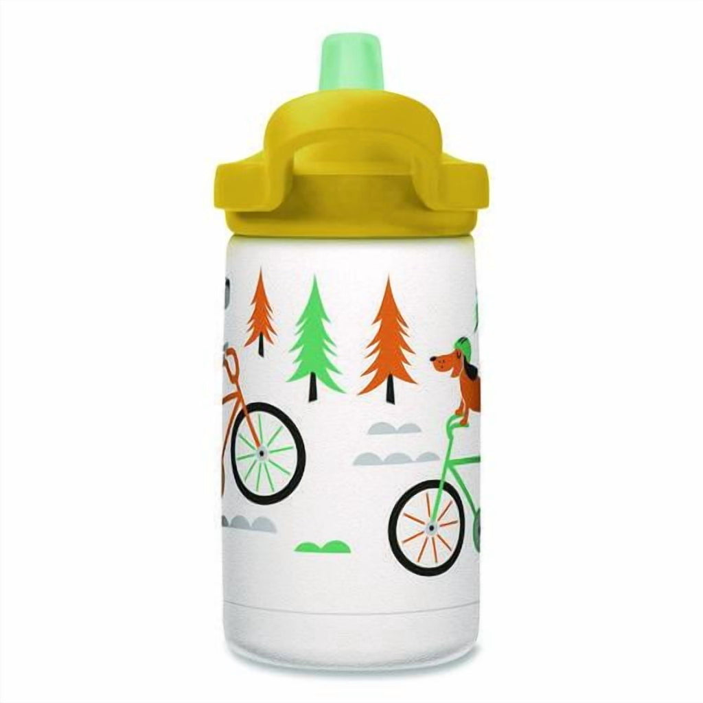 CamelBak Eddy+ Kids - Water bottle - Size 4.25 in x 2.91 in - Height 6.5 in - 12 fl.oz - biking dogs C327E