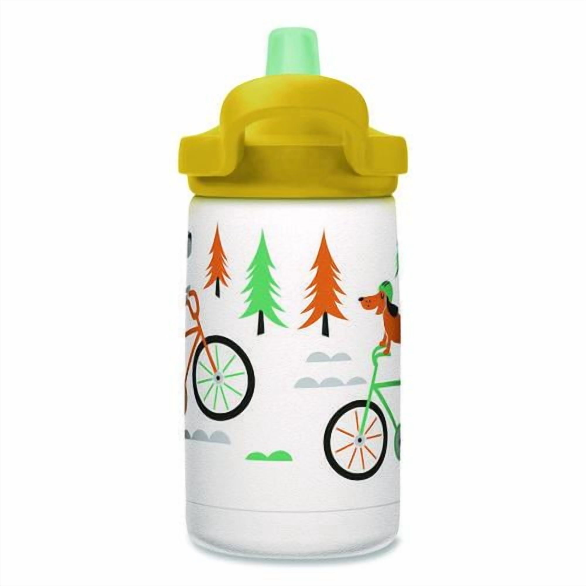 CamelBak Eddy+ Kids - Water bottle - Size 4.25 in x 2.91 in - Height 6.5 in - 12 fl.oz - biking dogs C327E