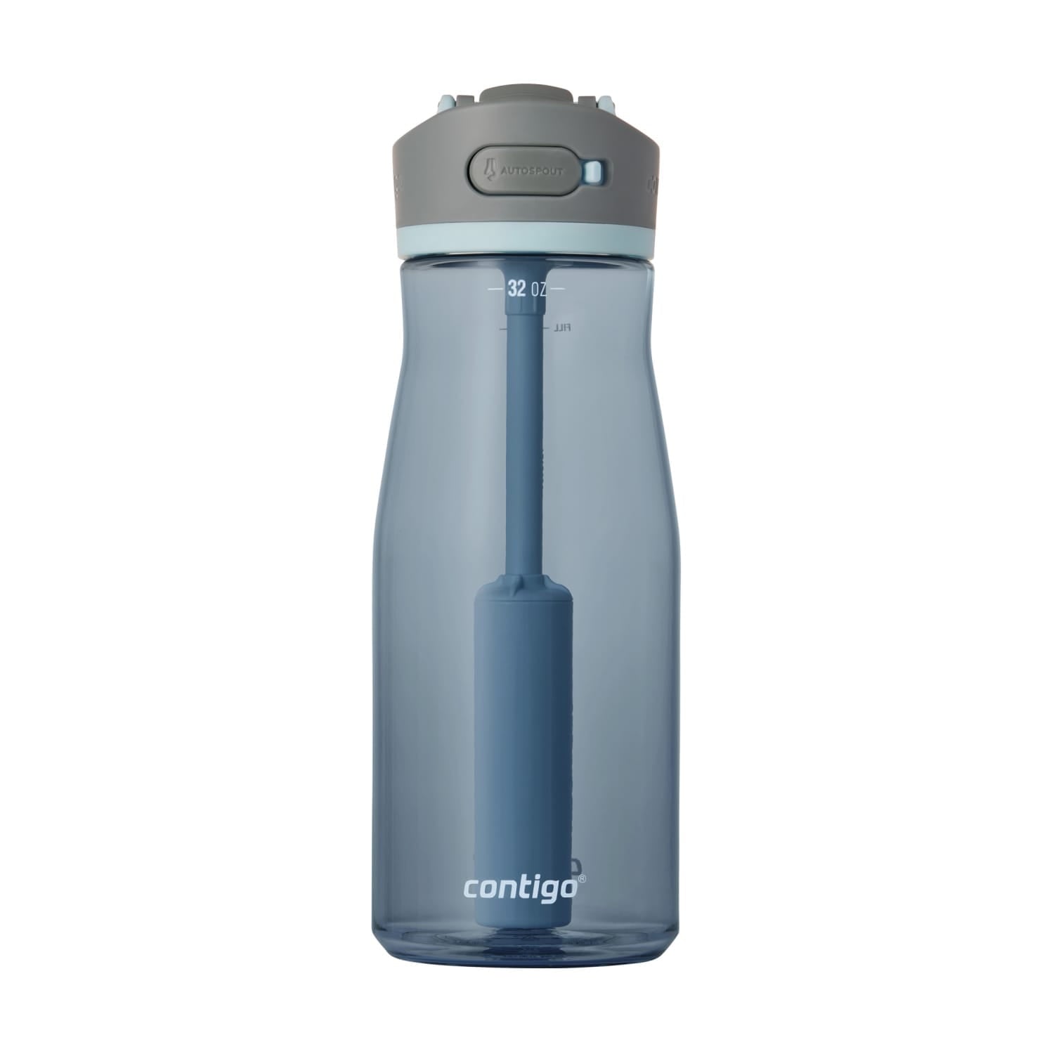 Contigo Wells Plastic Filter Water Bottle with AUTOSPOUT Straw Lid, 32 oz., Dark Ice C008F