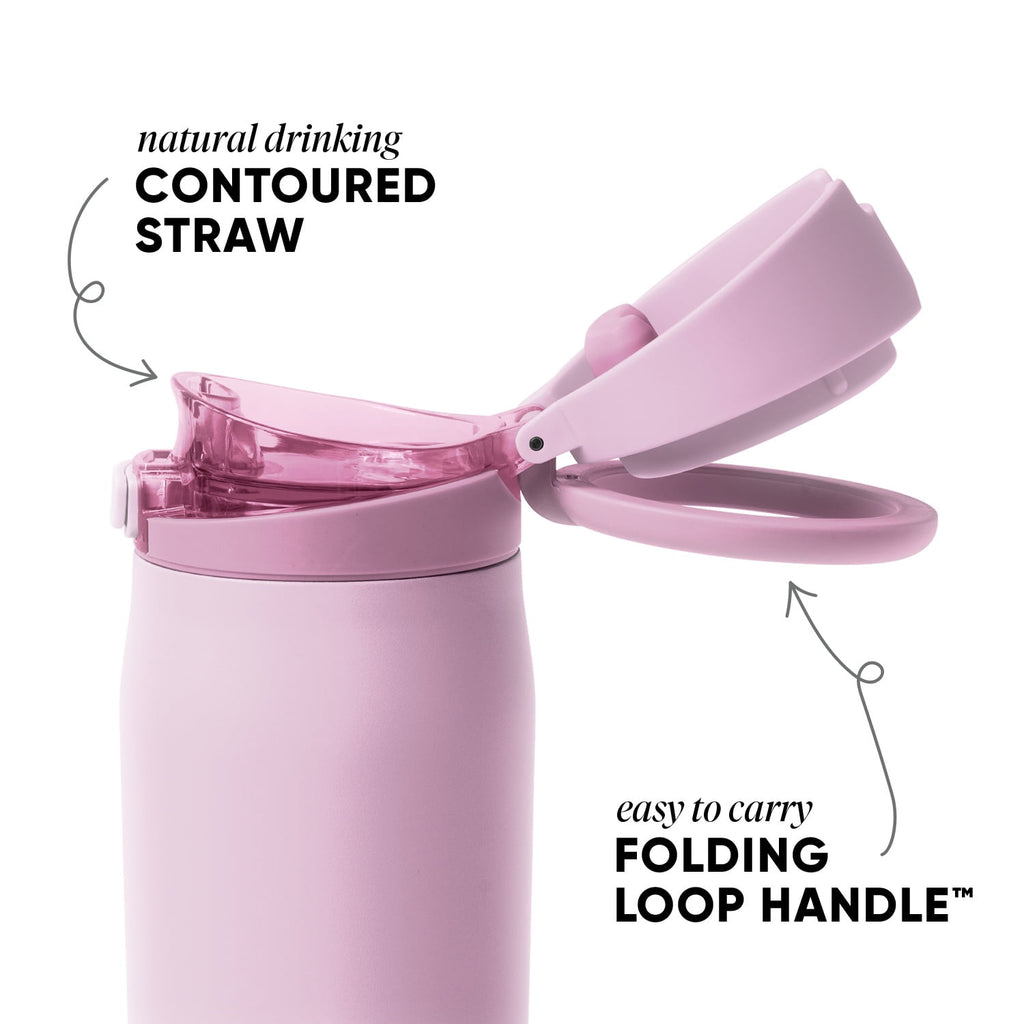 Simple Modern 24oz Mesa Loop Water Bottle with Covered Spout | Pink Champagne C409N