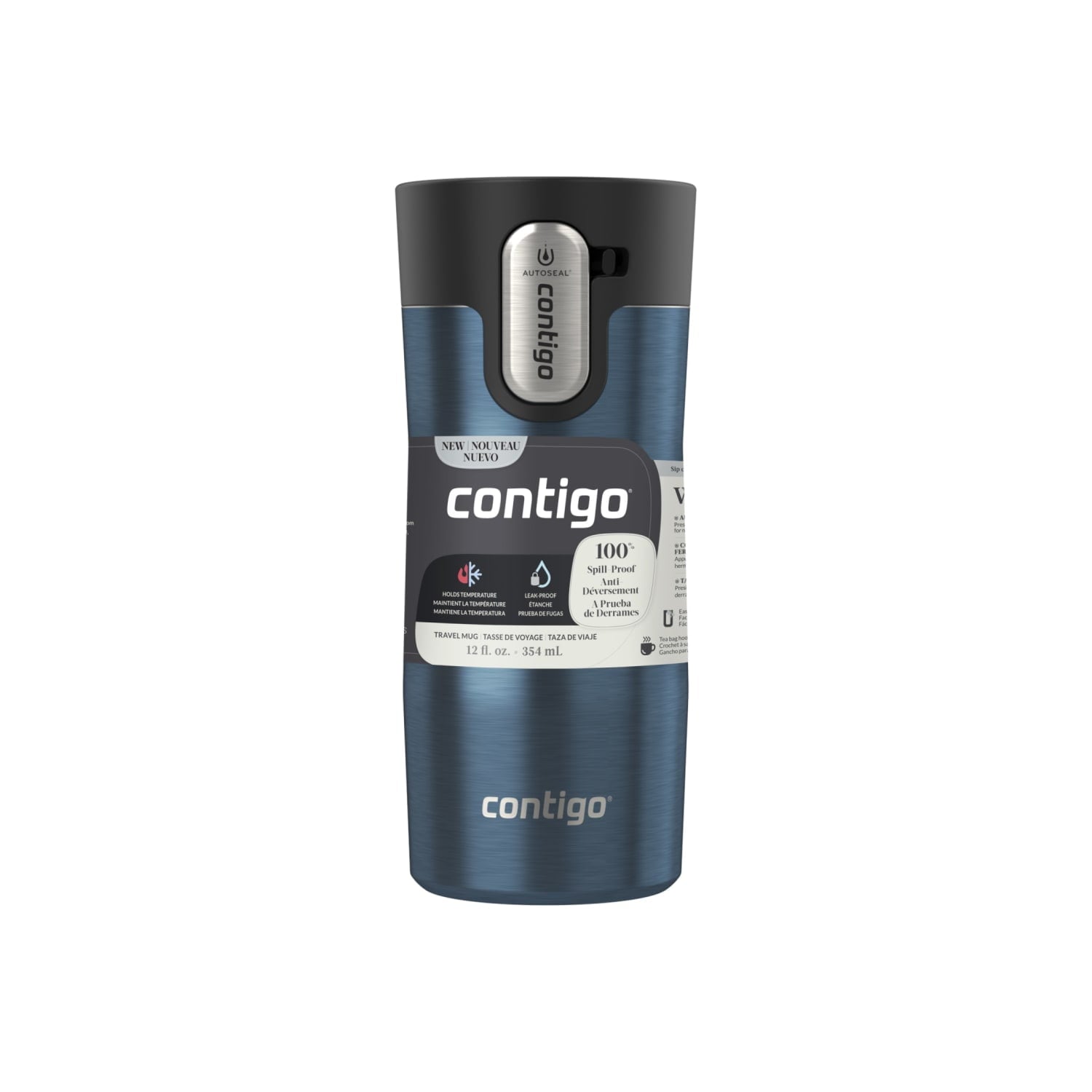 Contigo 12 oz. West Loop 3.0 Insulated Stainless Steel Travel Mug - Blueberry C007J