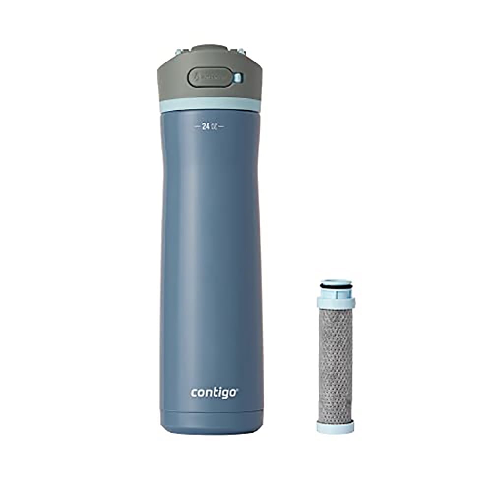 Contigo 24 oz. Wells Chill Stainless Steel Filter Bottle w/ Filters - Dark Ice C084G
