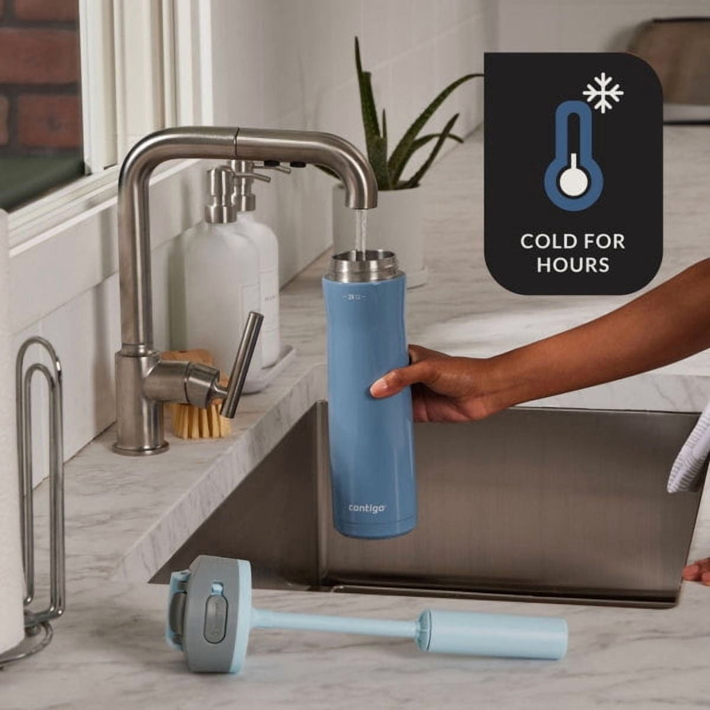 Contigo 24 oz. Wells Chill Stainless Steel Filter Bottle w/ Filters - Dark Ice C084G
