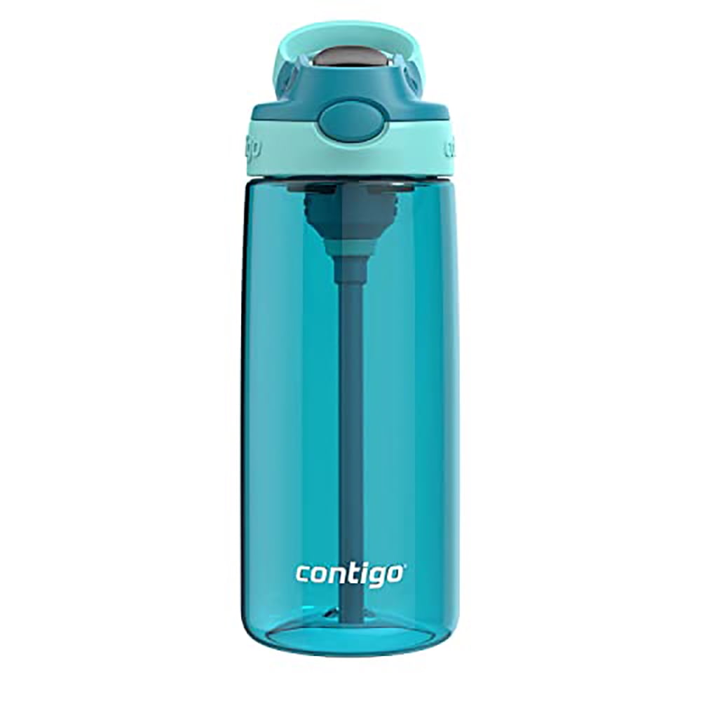 Contigo Leakproof lid 591 mL Juniper Jade Aubrey Plastic Water Bottle with Straw C044G