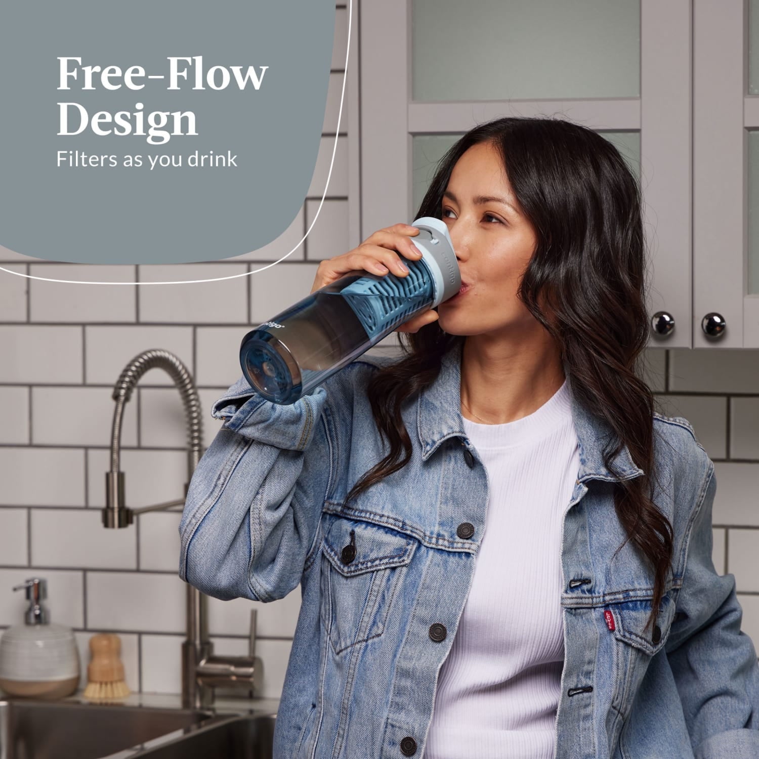 Contigo Clybourn FreeFlow Filter Water Bottle Replacement Filter, 1 Count C030F