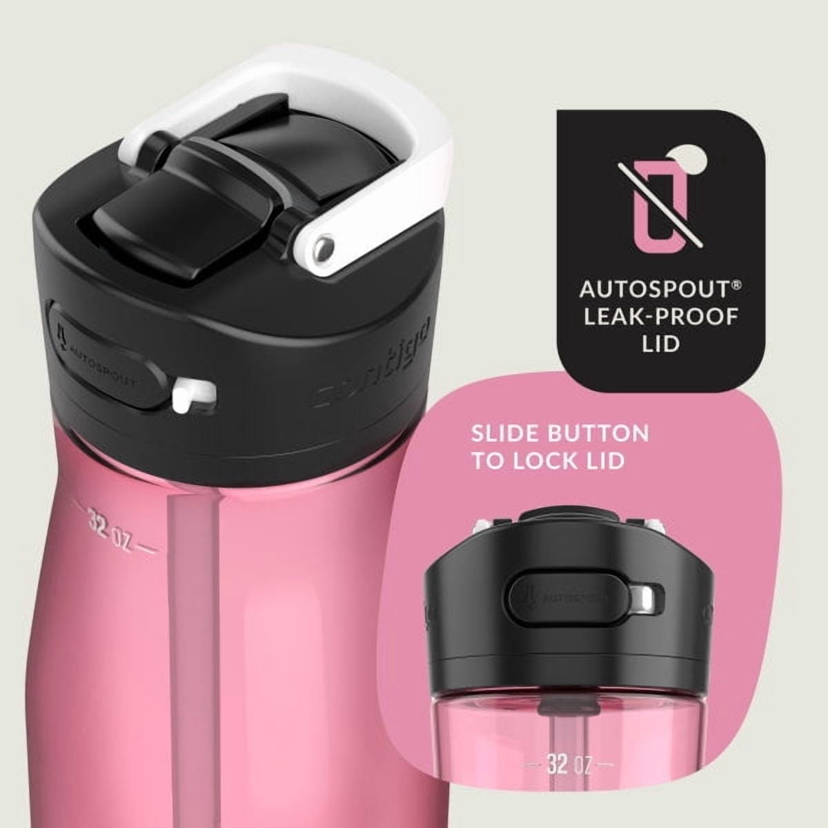 Contigo Ashland 2.0 32 oz Licorice BPA Free Water Bottle C039G