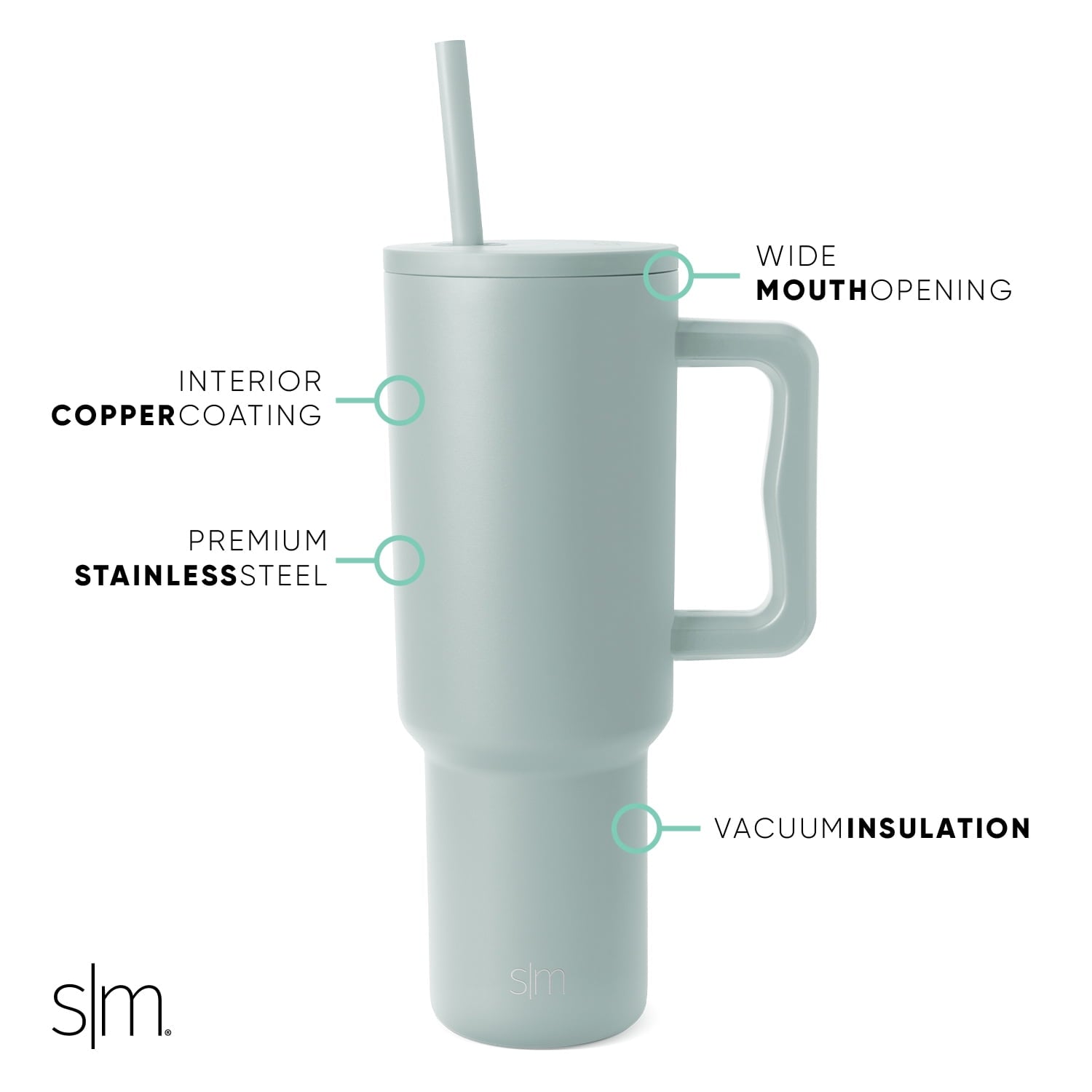 Simple Modern 40 fl oz Insulated Stainless Steel Trek Tumbler with Straw Lid | 80s Mix C403J