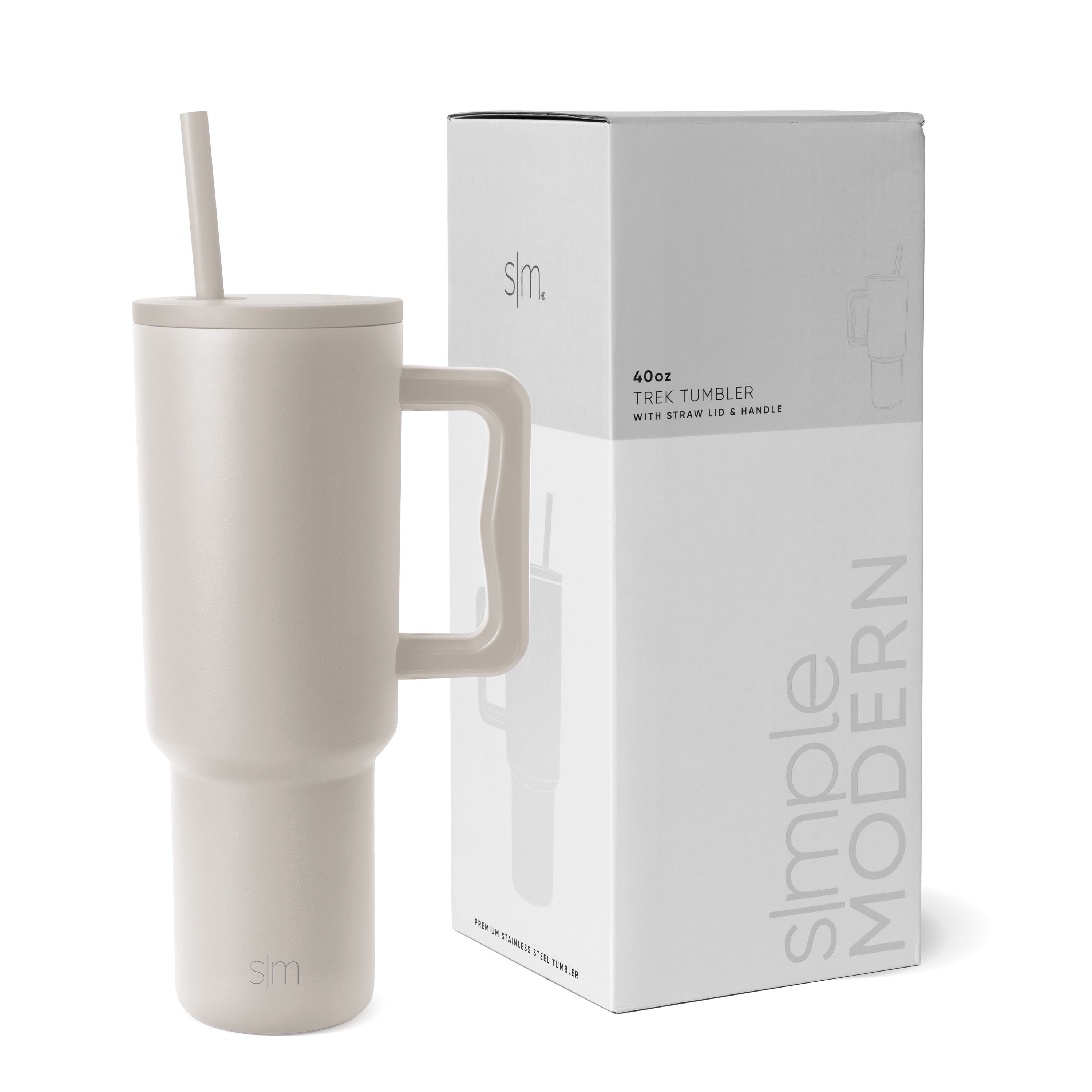 Simple Modern 40 fl oz Insulated Stainless Steel Trek Tumbler with Straw Lid | 80s Mix C403J