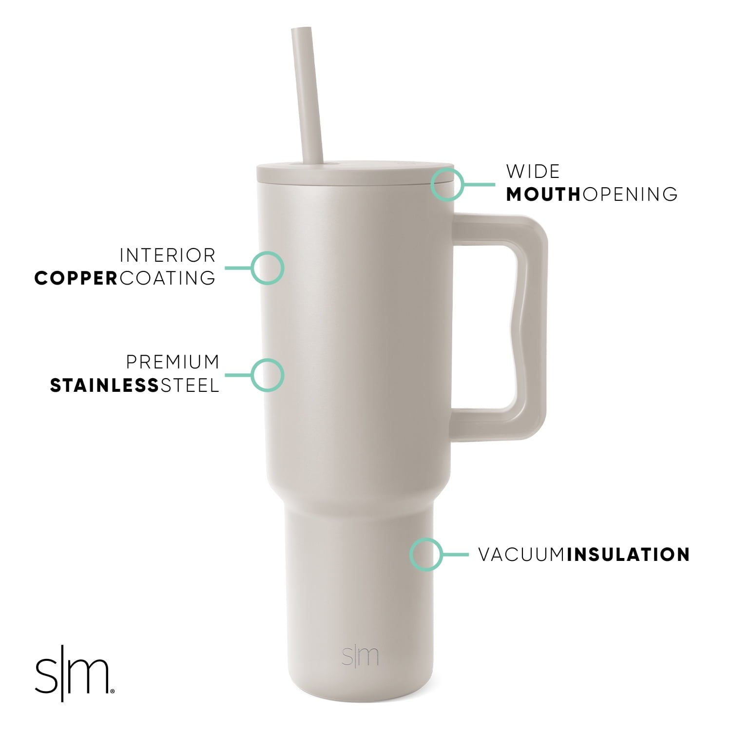 Simple Modern 40 fl oz Insulated Stainless Steel Trek Tumbler with Straw Lid | 80s Mix C403J