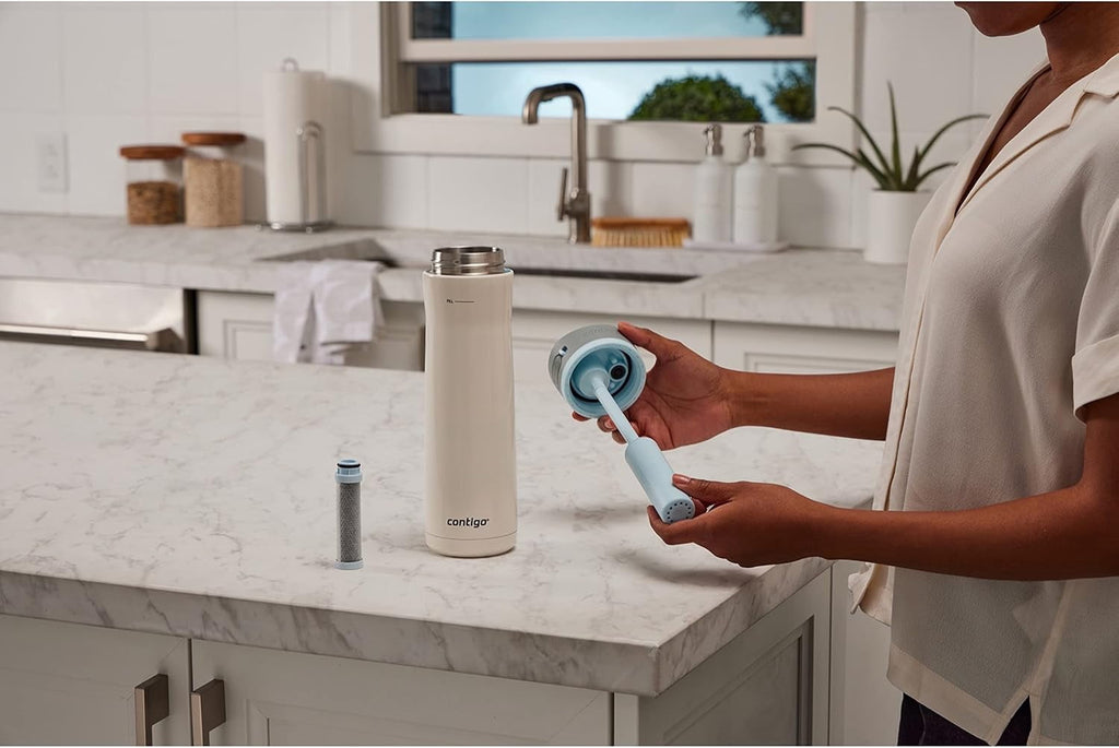 Contigo 24 oz. Wells Chill Stainless Steel Filter Water Bottle - Salt C086V