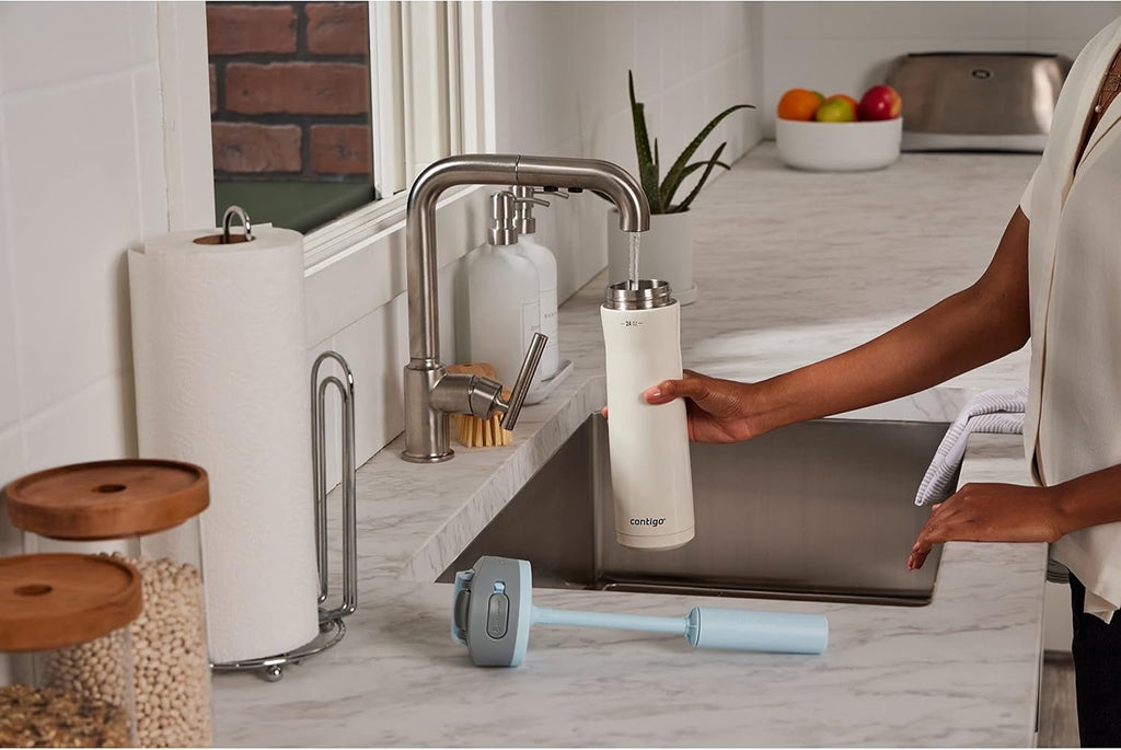 Contigo 24 oz. Wells Chill Stainless Steel Filter Water Bottle - Salt C086V