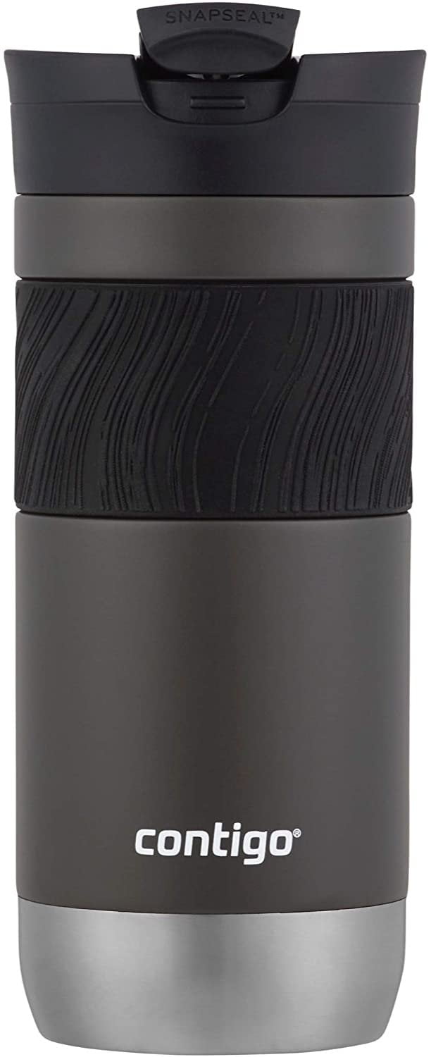 Contigo Byron 2.0 Stainless Steel Travel Mug with SNAPSEAL Lid and Grip, 20 oz, Sake &amp; Blue Corn, 2-Pack C014K