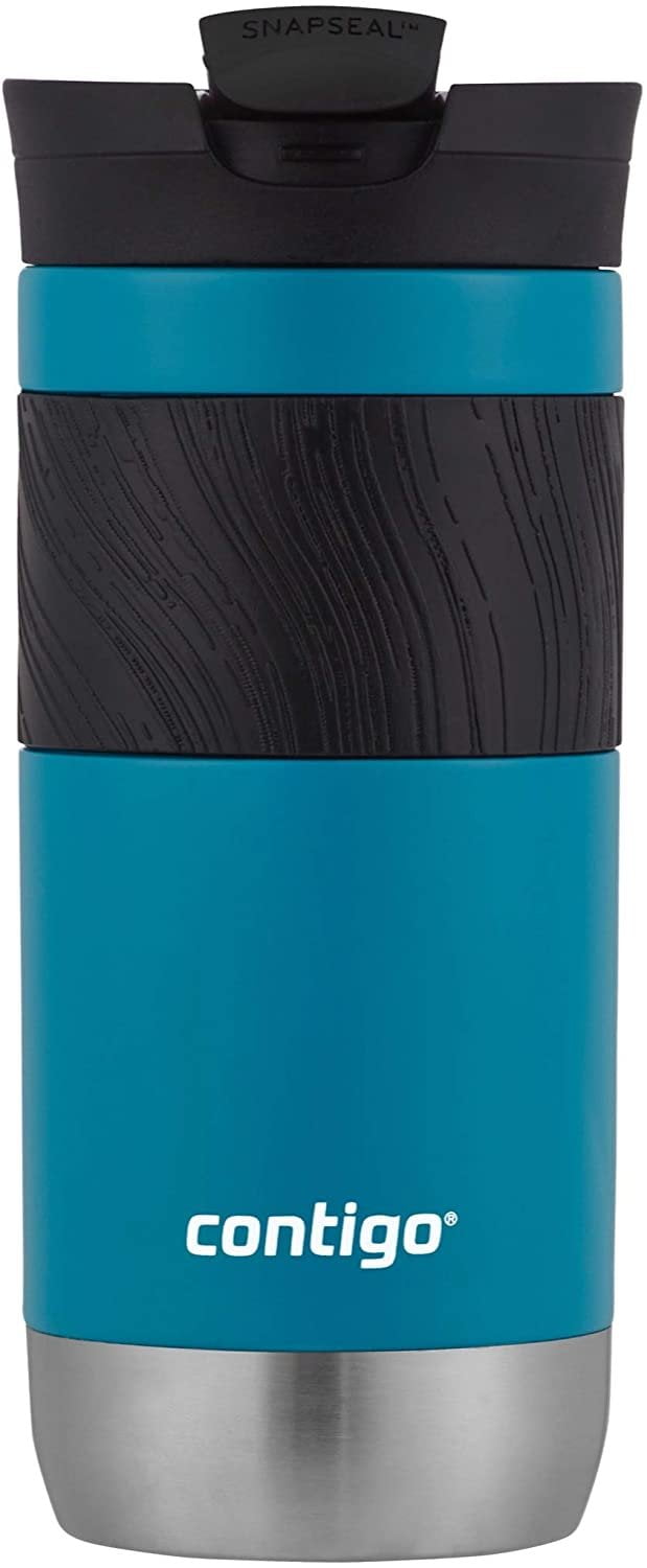 Contigo Byron 2.0 Stainless Steel Travel Mug with SNAPSEAL Lid and Grip, 20 oz, Sake &amp; Blue Corn, 2-Pack C014K