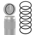 Linkidea 6 Pack Water Bottle Gasket Replacement Compatible with Contigo Byron Snapseal Travel Mug 16oz/20oz, Silicone O Ring Leak Proof Rubber Seal with Tweezer for Bottle Lid, Black C126C