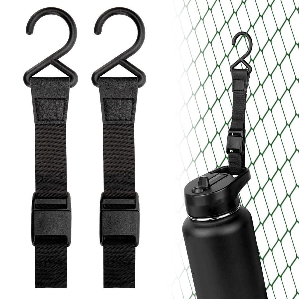 Linkidea 2 Pack Fence Hooks for Waterbottle, Compatible with Stanley, Nalgene, IRON FLASK with Handle Bottle &amp; Tumbler, S Shaped Hook Hanger Magnetic Buckle for Outdoor Sports Camping C231J