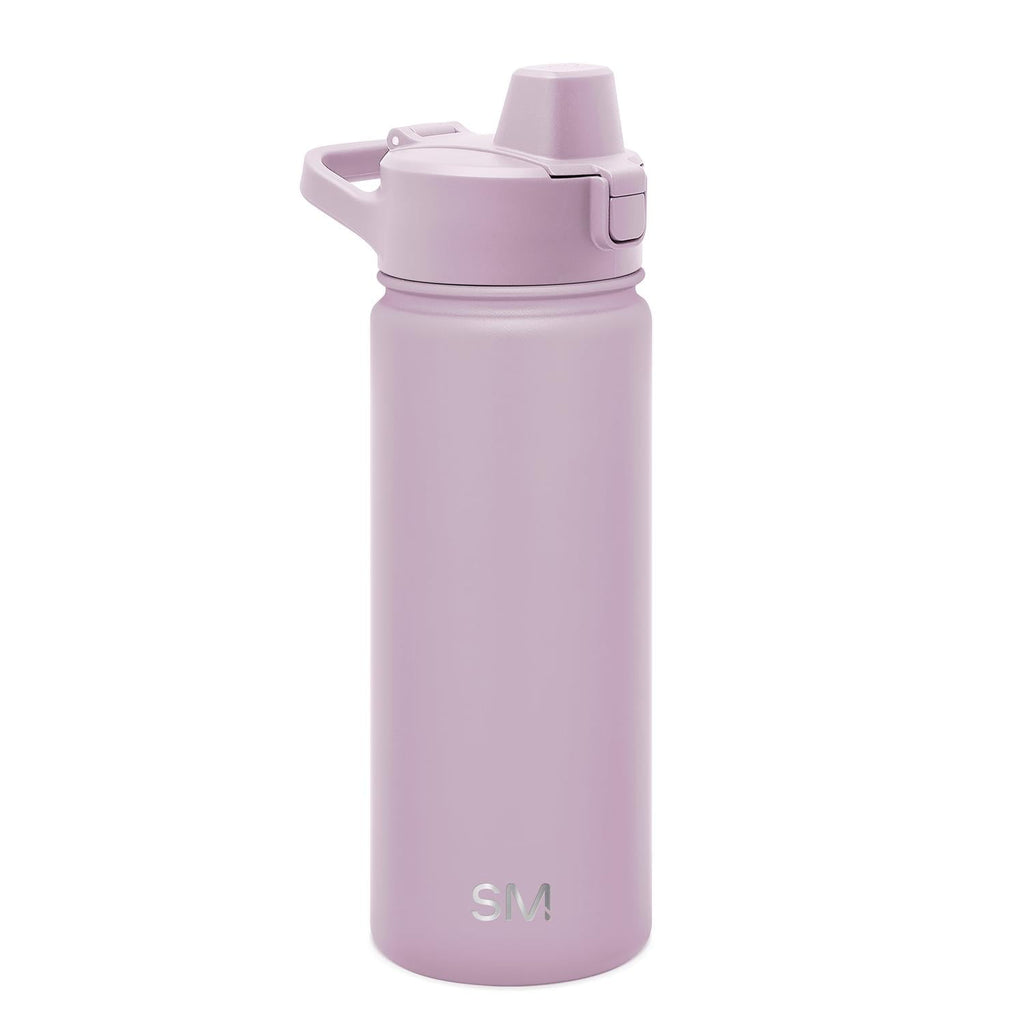 Simple Modern 18 fl oz Insulated Stainless Steel Summit Water Bottle with Covered Silicone Straw Lid | Sweet Taffy C395T
