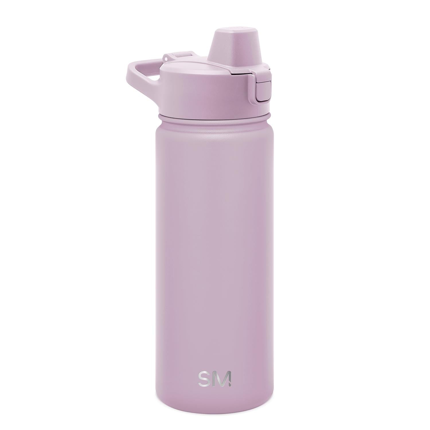 Simple Modern 18 fl oz Insulated Stainless Steel Summit Water Bottle with Covered Silicone Straw Lid | Sweet Taffy C395T