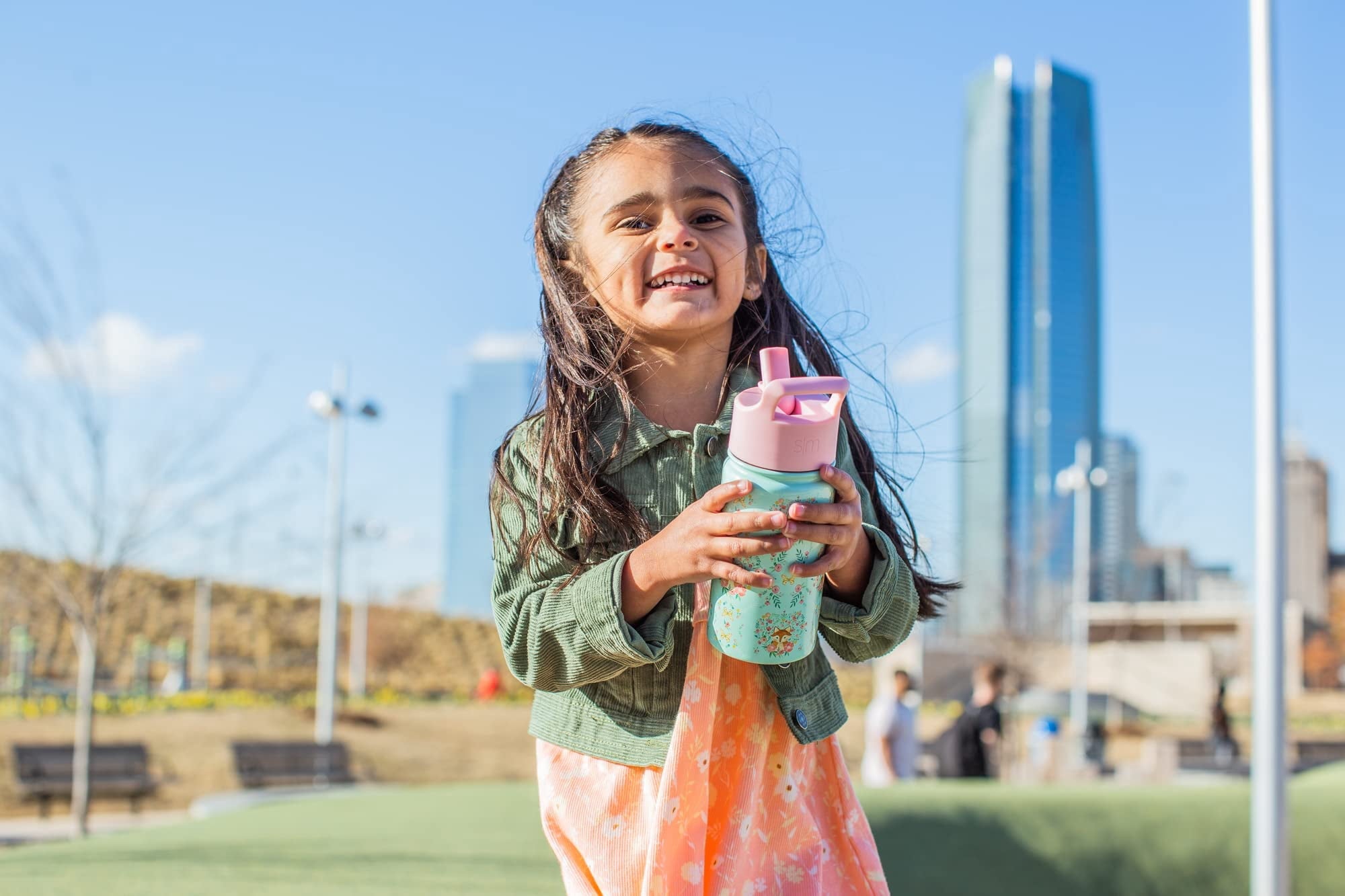 Simple Modern CoComelon Kids Water Bottle with Straw Lid | Insulated Stainless Steel Reusable Tumbler for Toddlers, Girls | Summit Collection | 14oz, CoComelon Pink Melon C688X