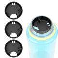 Linkidea 4 Pack Water Bottle Silicone Splashguard Compatible with Nalgene Sustain Wide Mouth 32oz, Anti-Spill Splash Guard for Wide-Necked Bottles with 53mm Opening, Waterbottle Easy Sipper C208K
