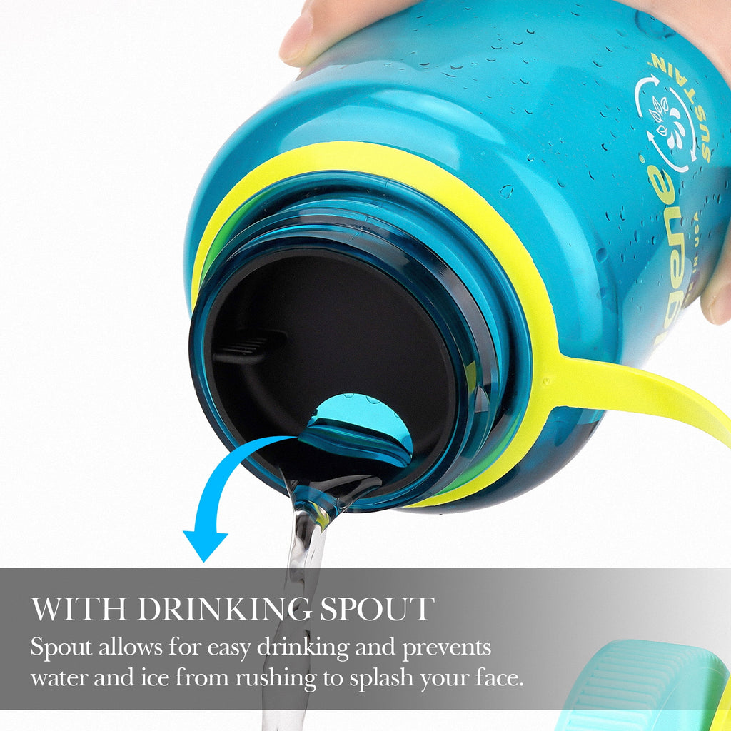 Linkidea 4 Pack Water Bottle Silicone Splashguard Compatible with Nalgene Sustain Wide Mouth 32oz, Anti-Spill Splash Guard for Wide-Necked Bottles with 53mm Opening, Waterbottle Easy Sipper C208K