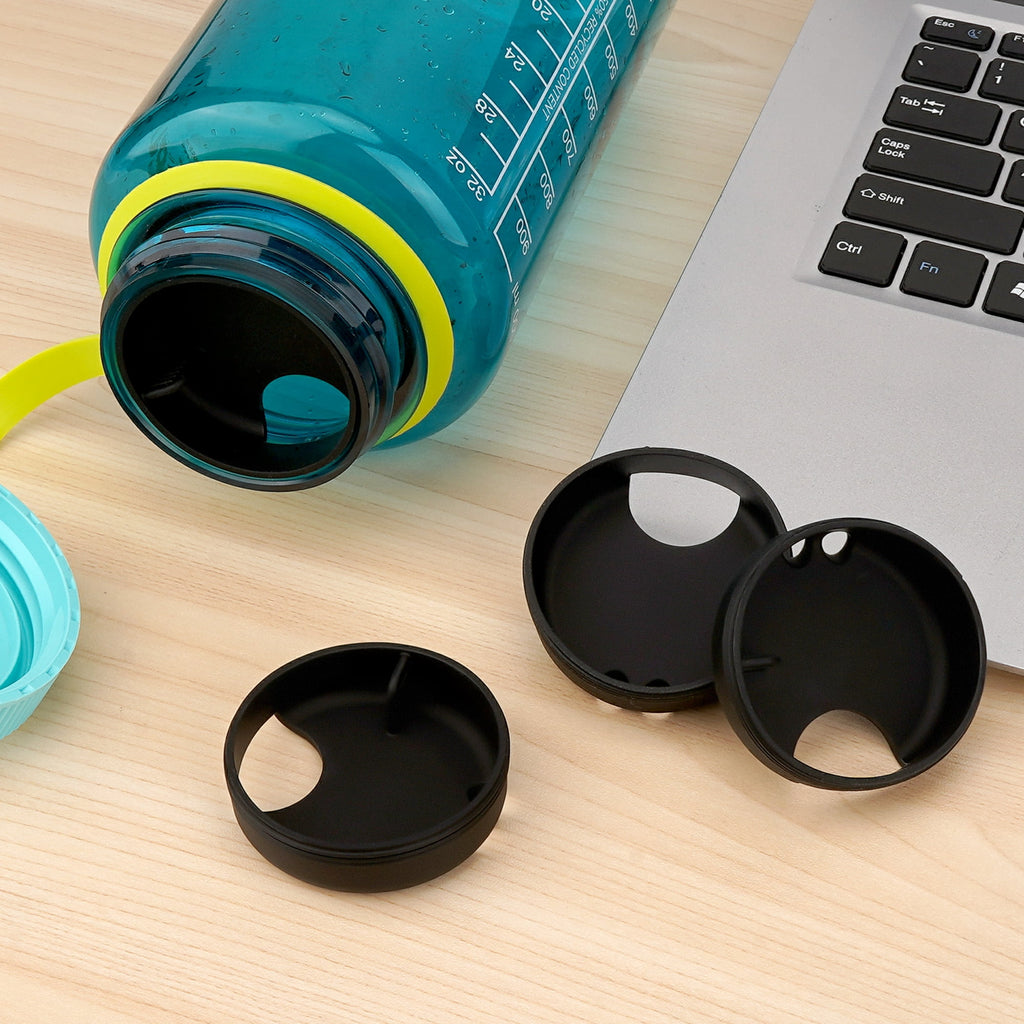 Linkidea 4 Pack Water Bottle Silicone Splashguard Compatible with Nalgene Sustain Wide Mouth 32oz, Anti-Spill Splash Guard for Wide-Necked Bottles with 53mm Opening, Waterbottle Easy Sipper C208K