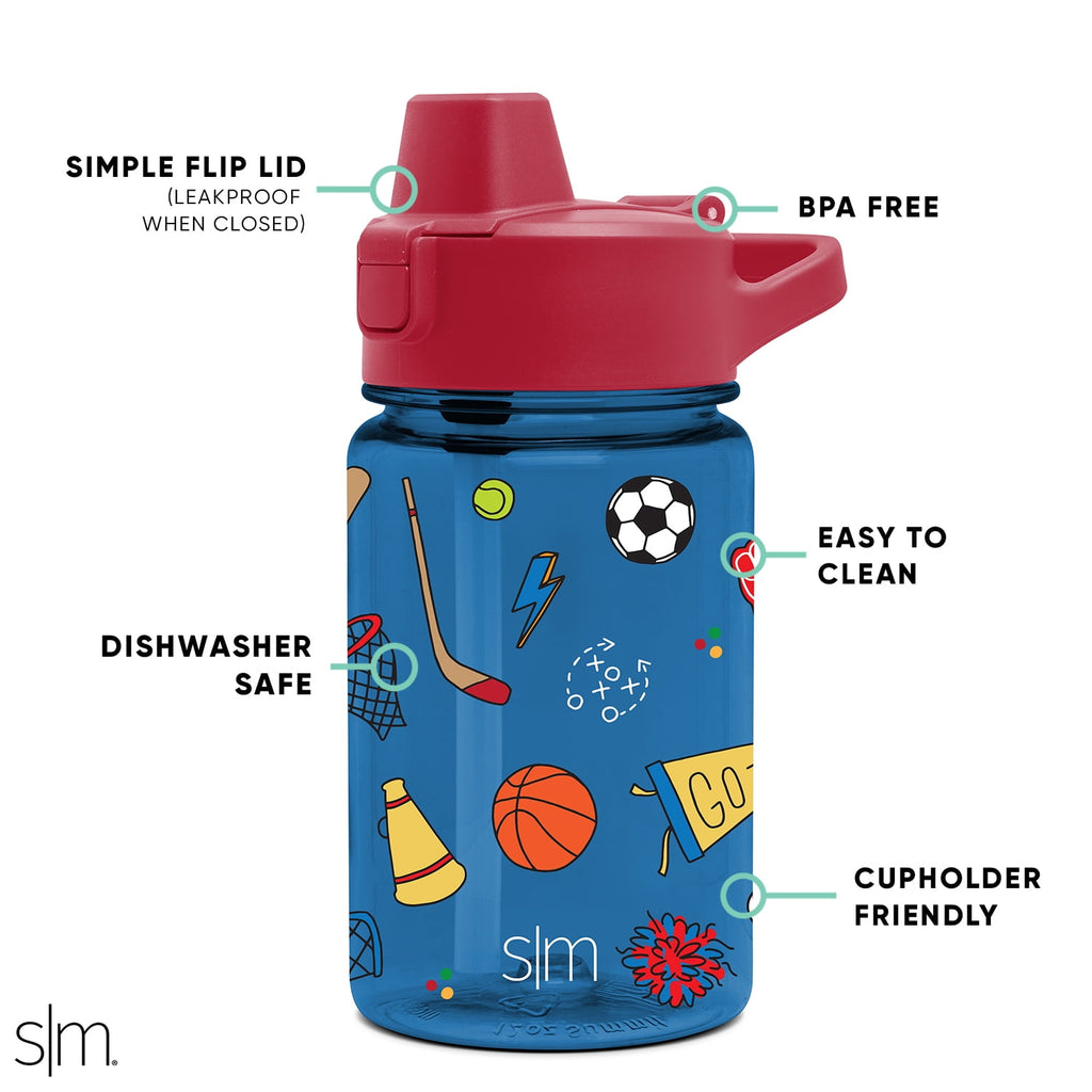 Simple Modern 12 fl oz Reusable Tritan Summit Water Bottle with Silicone Straw Lid | Birthday Cake C404B