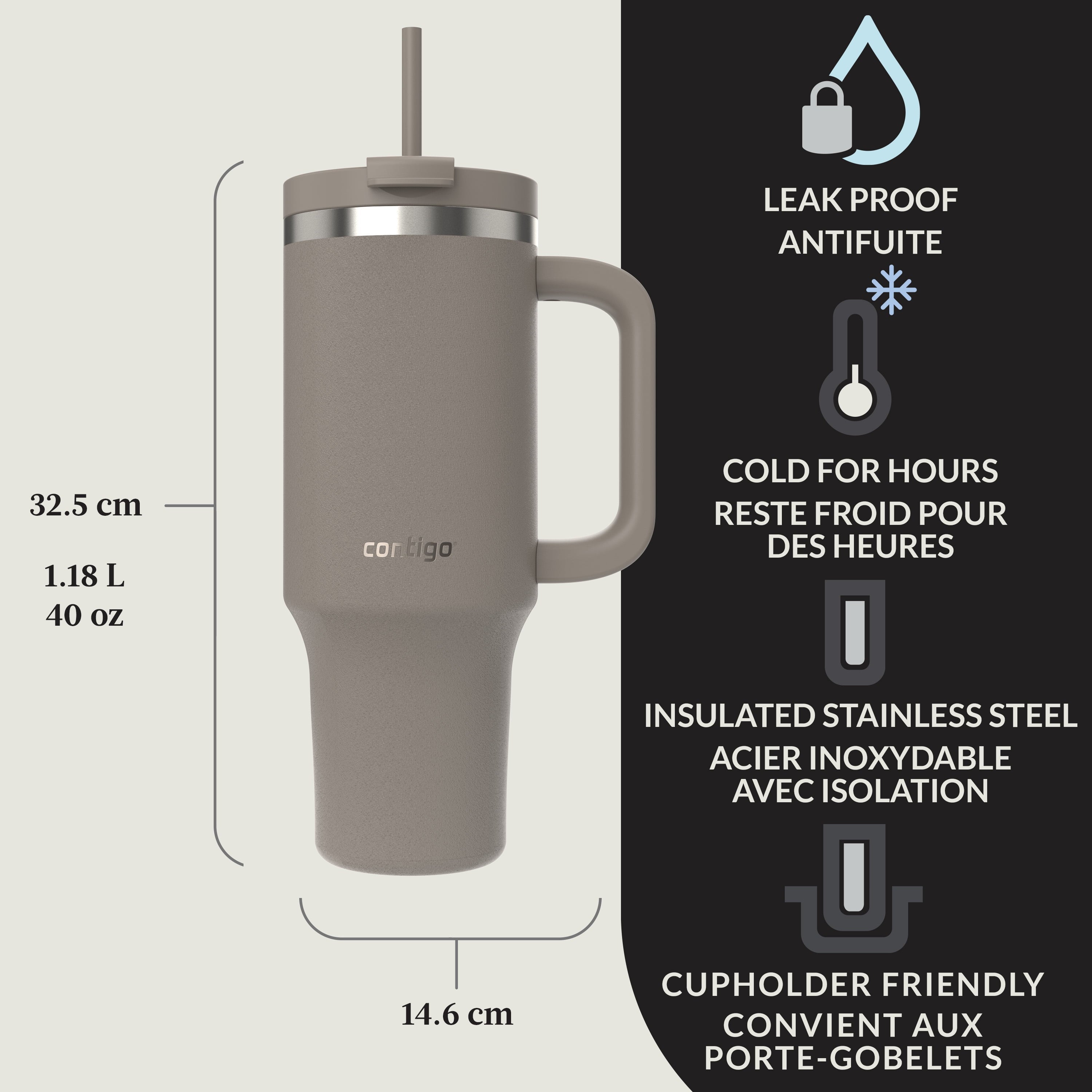 Contigo Streeterville Tumbler 40oz Inky Cap C106A