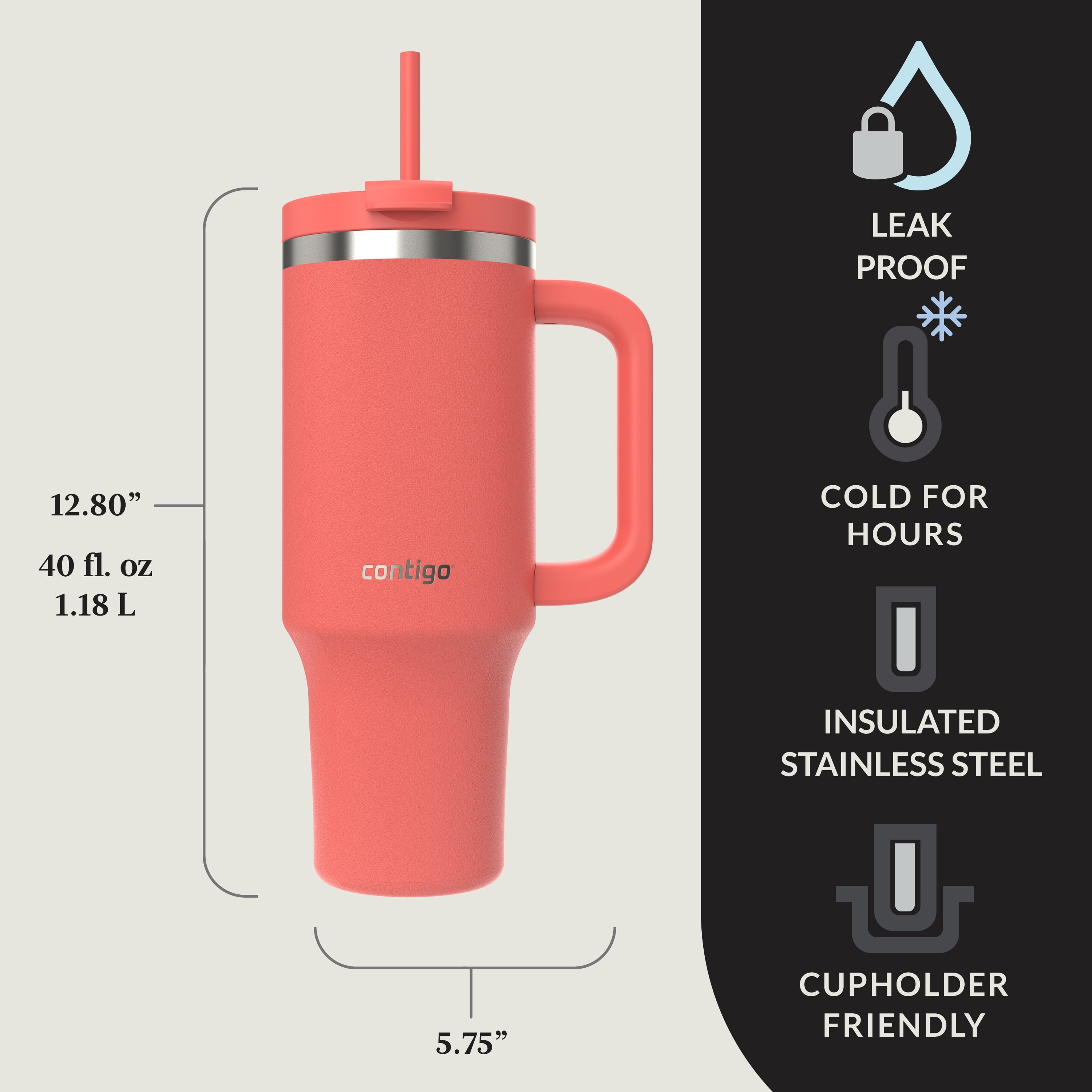 Contigo Streeterville Tumbler 40oz Inky Cap C106A