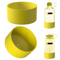 Linkidea 2 Pack Water Bottle Boot Compatible with Nalgene Sustain Wide Mouth 32oz/48oz, Narrow Mouth 32oz, Silicone Anti-Slip Bottle Bottom Bumper Protector (Yellow) C221Q
