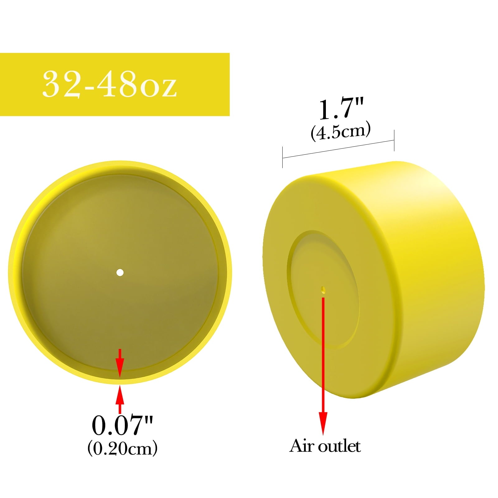 Linkidea 2 Pack Water Bottle Boot Compatible with Nalgene Sustain Wide Mouth 32oz/48oz, Narrow Mouth 32oz, Silicone Anti-Slip Bottle Bottom Bumper Protector (Yellow) C221Q